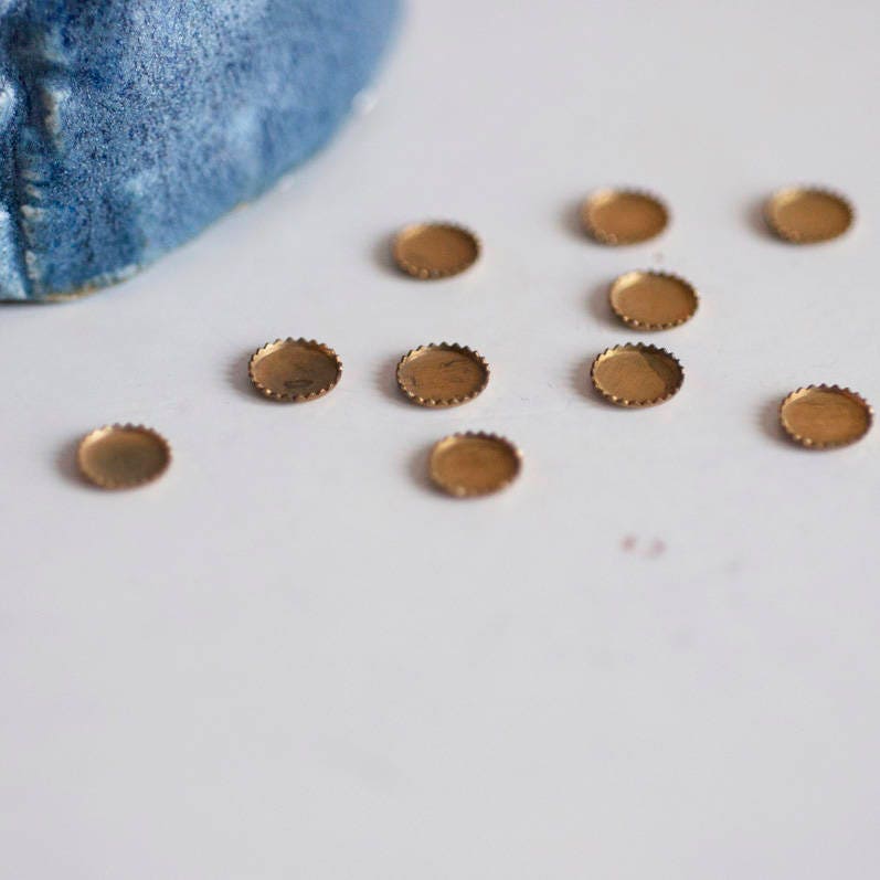 EP Supports de cabochons ronds 6mm, x 50