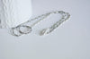 EP collier 2 couleurs argent massif,-chaine serpet,chaine complète,création collier,argent 925, création bijoux0.8mm,40cm-G0277