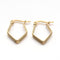 EP créoles géométrique acier doré, bijoux doré,création bijoux, boucles losange,sans nickel,la paire,boucles acier, 21mm-G2123