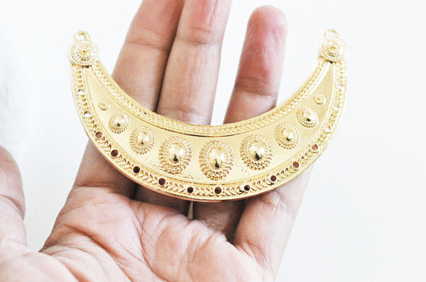 EP pendentif connecteur plastron zamac doré 99mm, x1 G5304