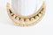 EP pendentif connecteur plastron zamac doré 99mm, x1 G5304