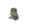 EP pendentif hibou bronze, fourniture créative,pendentif oiseau, pendentif bronze, création bijoux, création bijoux, Pendentif hibou, 3cm-