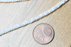 EP-perle nacre blanche naturelle heishi,tube coquillage ivoire,perle coquillage,création bijoux,2x4mm, le fil de 185 perles G4773