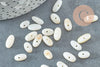 perle ovale nacre blanche naturelle 8-12mm, x20gr (G6214)