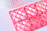 EP tampon biscuit silicone rose carreaux, Moule patisserie, silicone décorer des gateaux ou décor pour pâte polymère,12.3cm,x1 G5104