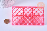 EP tampon biscuit silicone rose carreaux, Moule patisserie, silicone décorer des gateaux ou décor pour pâte polymère,12.3cm,x1 G5104