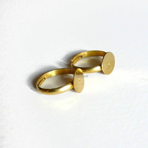 EP x 4 supports de bague réglables laiton brut 14mm Petite Taille