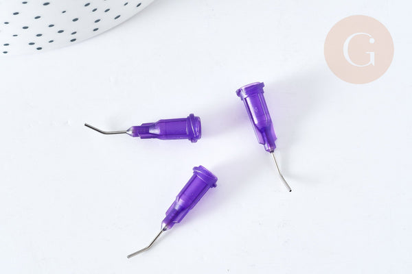 EP x 5 aiguilles incurvées en acier pour seringue 0.8mm G8128