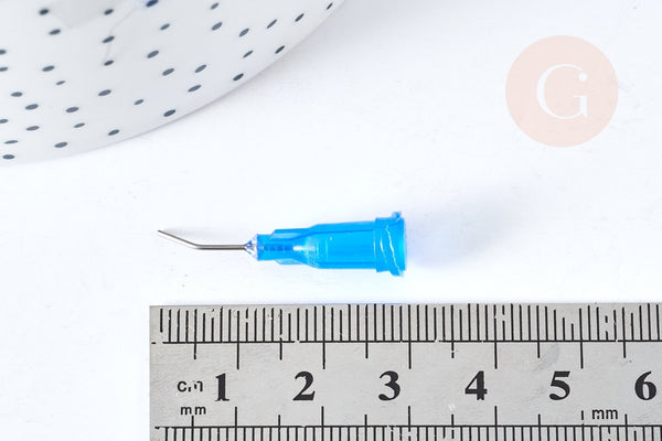 EP x 5 aiguilles incurvées en plastique et acier inoxydable 0,7mm G8543