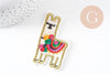 Ecusson brodé à repasser lama coloré customisation vêtement 67mm, écusson thermocollant,patch écusson brodé, x1 G9809