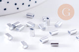 Embouts à sertir pour câble 1mm aluminium platine, x10 (G10585)