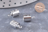 Embouts corde acier 304 inoxydable platine à pincer 12mm, x10 (G10236)