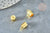 Embouts corde laiton doré à coller 9.5x6mm, x10 (G8363)