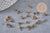 Embouts corde métal bronze à pincer 6mm, x100 (G2164)