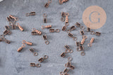 Embouts corde métal cuivre à pincer 6.5mm, x1 gr (G1273)