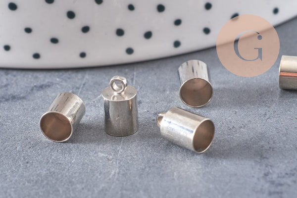 Embouts corde métal platine 5.5mm, x10 (G2134)