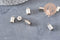 Embouts corde métal platine 5.5mm, x10 (G2134)