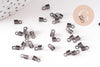 Embouts corde noirs metalgun à pincer 6mm, x100 (G2165)