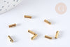 Embouts cordon acier inoxydable 304 doré 7.5mm, x10 (G7369)