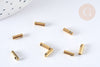Embouts cordon acier inoxydable 304 doré 7.5mm, x10 (G7369)