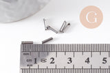 Embouts cordon et chaine acier 304 platine 7x1.6mm, x10 (G4048)