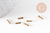Embouts de cordon acier 304 inoxydable doré IP 7x2mm, x10 (G5250)