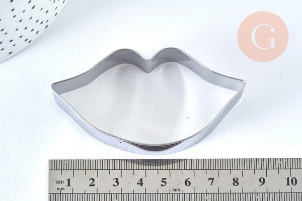 Emporte-pièce bouche, Moule patisserie, emporte-pièce en acier inoxydable pour cuisine gateau et loisirs créatifs,8cm, x1 G5008