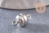 Fermoir aimanté zamac platine 14mm, x1 (G0797)