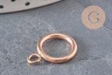 Fermoir boucle OT acier 304 inoxydable IP or rose 19mm, x1 (G11351)-Fermoirs-Gingerlily Perles