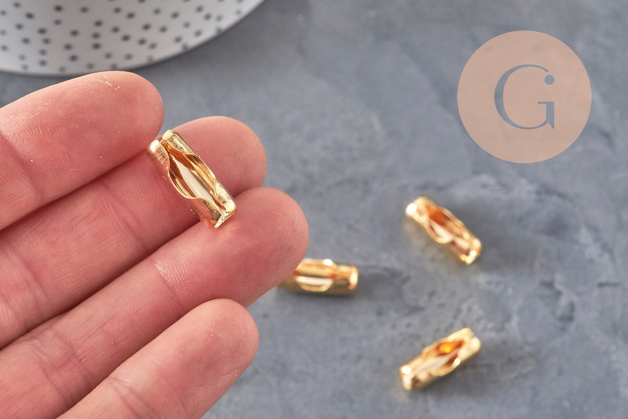 10x 18.5mm Gold-plated 304 Stainless Steel Ball Chain Clasps VALID