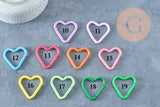 Fermoir mousqueton coeur en aluminium coloré 43mm, x1 (G8144)-Fermoirs-Gingerlily Perles