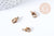 Fermoir mousqueton laiton brut 12mm, fabrication de bijoux laiton brut x5 G8952