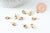 Fermoir mousqueton laiton doré 12mm, x10 (G10116)