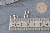 Silver 304 Stainless Steel S Hook Clasps 12mm, x1 (G11180)