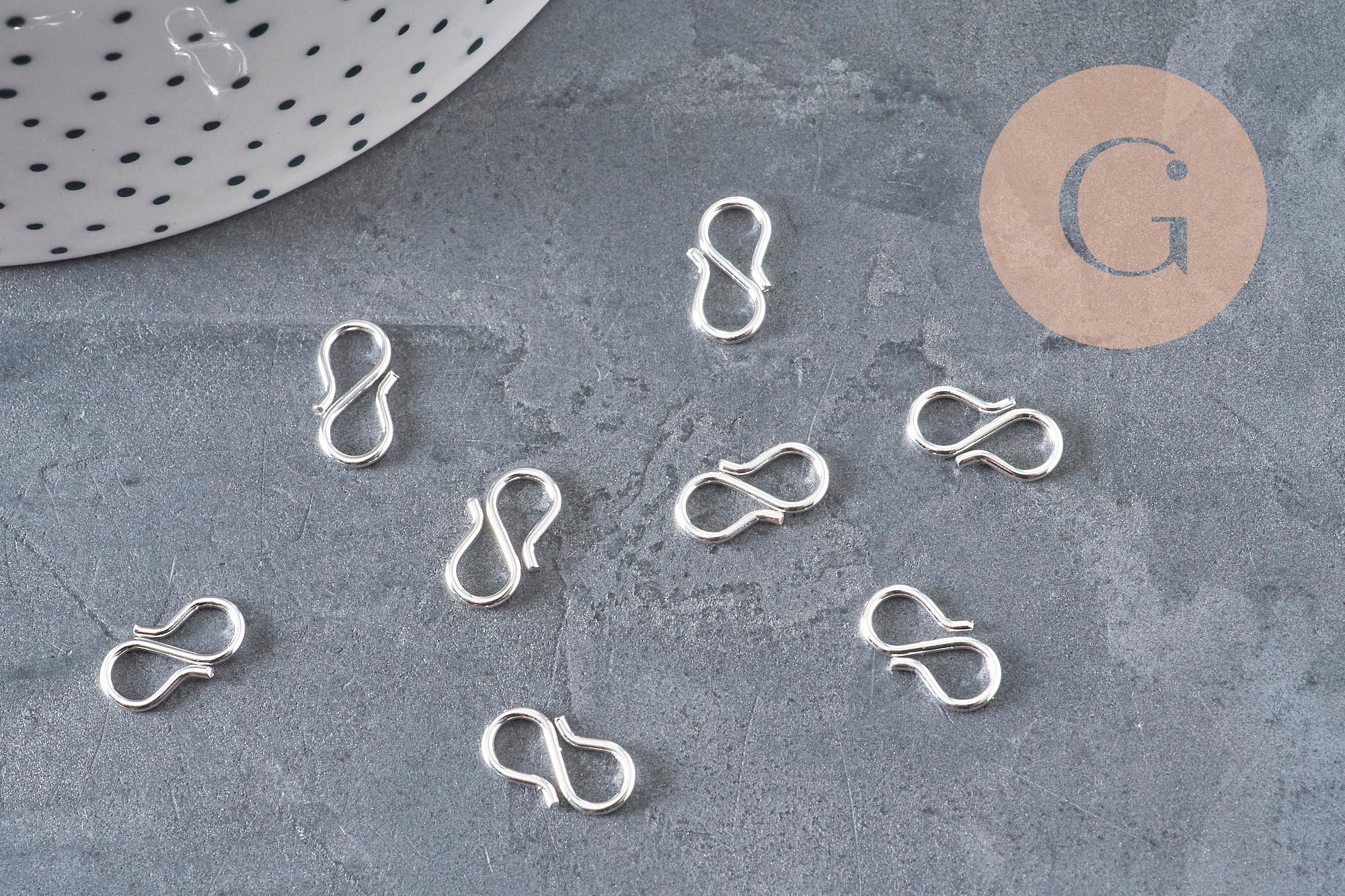 Silver 304 Stainless Steel S Hook Clasps 12mm, x1 (G11180)