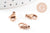 Fermoirs mousquetons acier 304 inoxydable or rose IP 13mm, x5 (G10893)