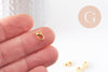Fermoirs mousquetons zamac doré 10mm, x50 (G4961)