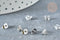 Fermoirs pour Clous acier platine 304 inoxydable 6mm, x100 (G8153)