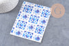 Feuille de transfert polymère – Carreaux (Tiles) bleus 14x10 cm, x1 (G10779)