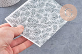 Feuille de transfert polymère – Feuilles de palme Kaki 14x10 cm, x1 (G10767)