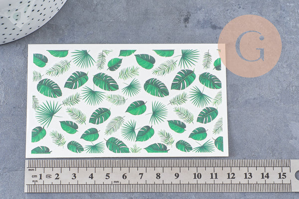 Feuille de transfert polymère – Feuilles tropicales x1 (G10548)