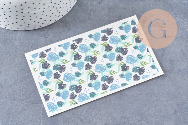 Feuille de transfert polymère – Feuilles tropicales x1 (G10548)