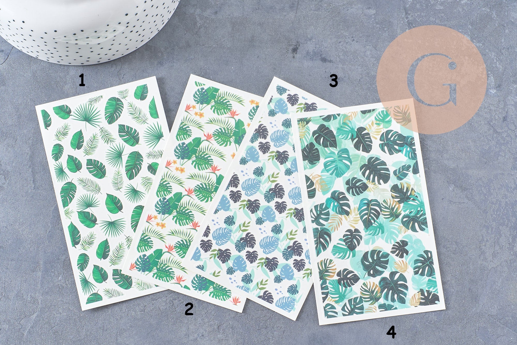 Feuille de transfert polymère – Feuilles tropicales x1 (G10548)