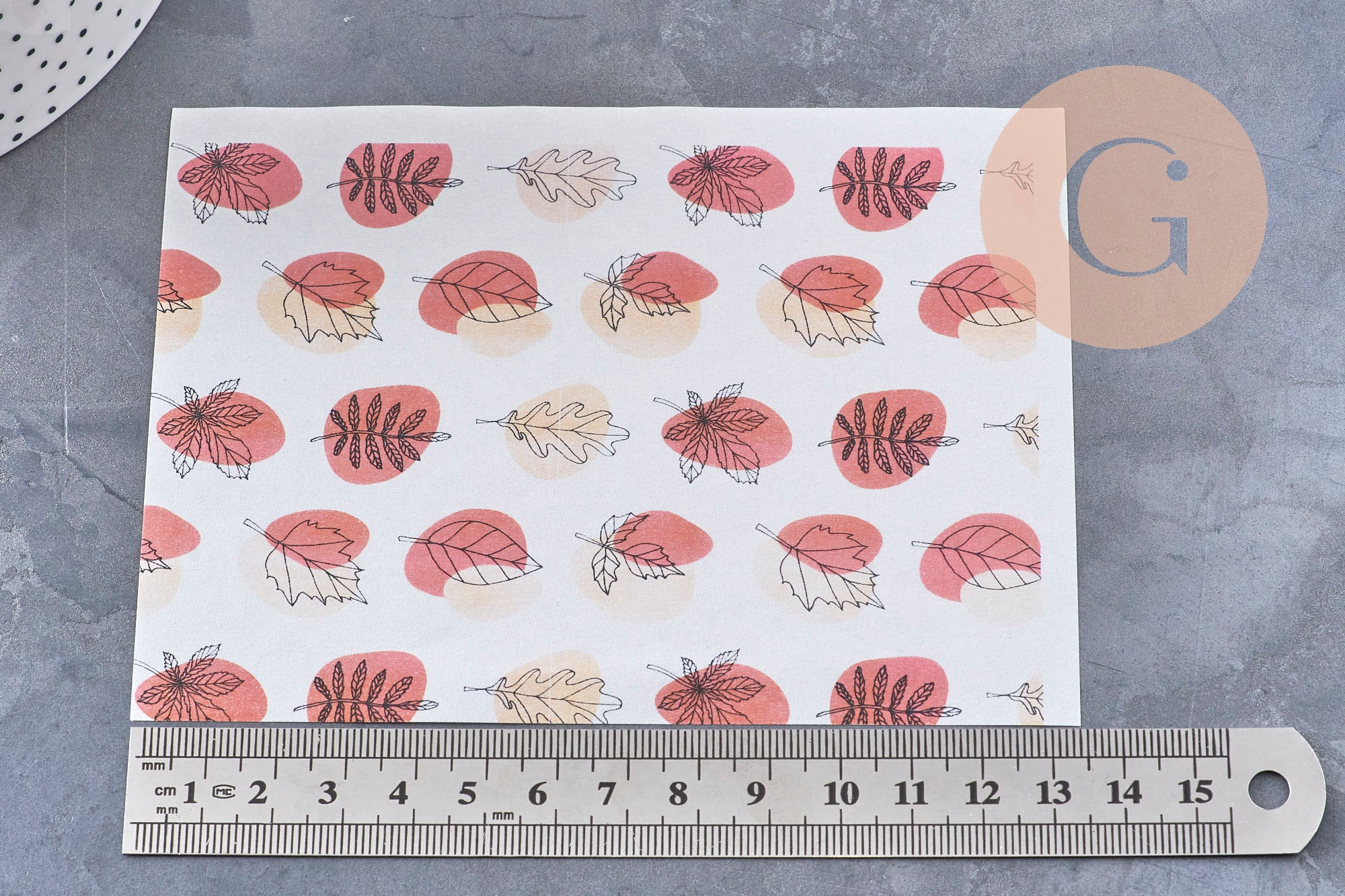 Feuille de transfert polymère – Motif Bulle Automne 14x10 cm, x1 (G11008)