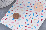 Feuille de transfert polymère – Motif confetti 14x10 cm, x1 (G11015)