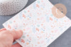 Feuille de transfert polymère – Motif fleuri 14x10 cm, x1 (G10761)