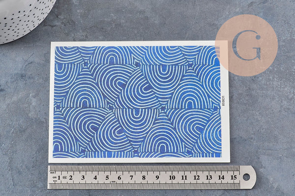 Feuille de transfert polymère – Série bleue 14x10.5 cm, x1 (G10958)