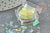 Feuille holographique jaune création de bijoux, boite de 0.3 grammes, jesmonite ou création pâte polymère, x1 G9221