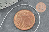 Fil argent métallisé 0.8mm, x5 ou x10 Mètres (G0362)