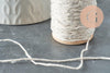 Fil blanc argent 1mm, bobine de 30 mètres, x1 (G2451)